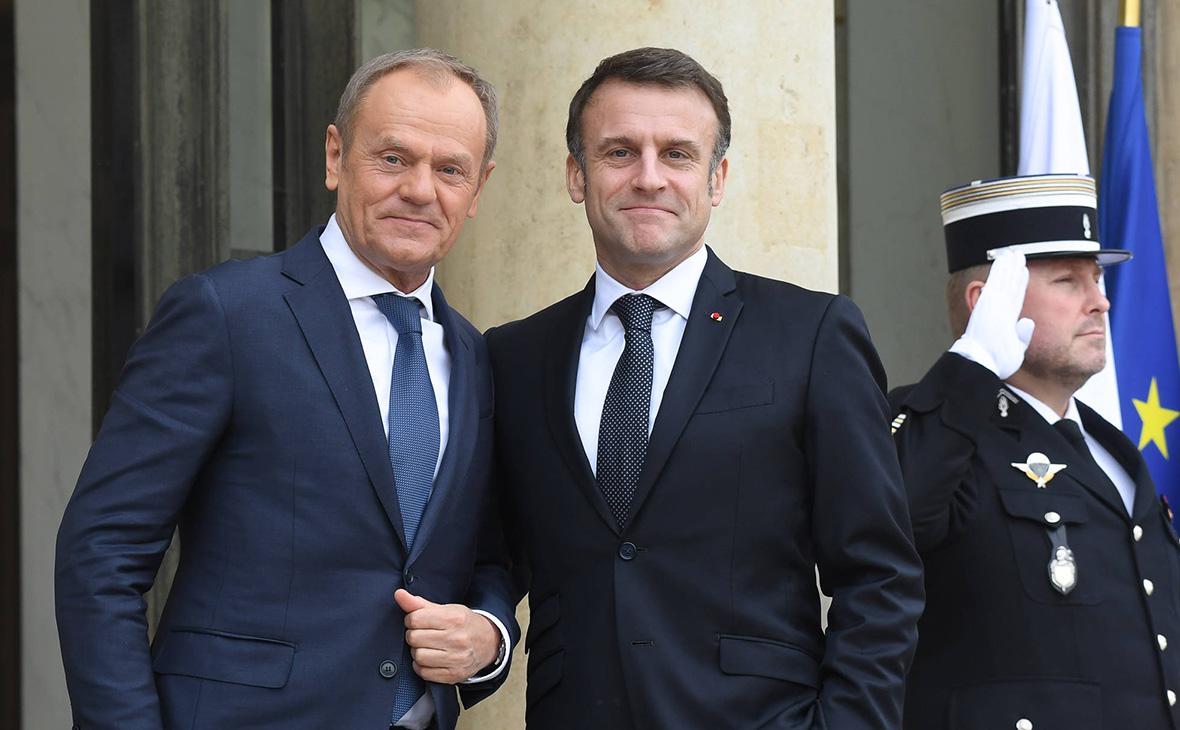 Эммануэль Макрон и Дональд Туск (Lionel Urman / IMAGO / Global Look Press)