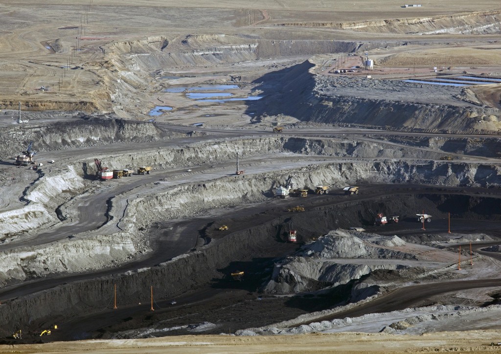 Вид с воздуха на угольную шахту в бассейне реки Паудер в Вайоминге, крупнейшем угледобывающем регионе в Соединенных Штатах, Джиллетт, Вайоминг, США, Северная Америка