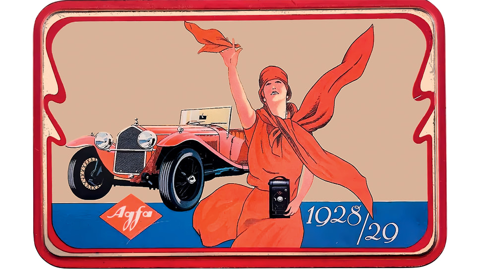 Ретро-история Alfa Romeo 6C 1750 и Agfa на жестяной коробке-0