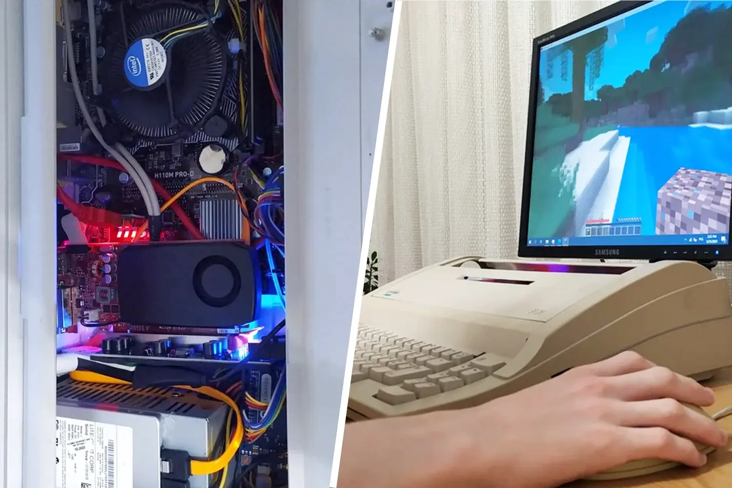 u/maniek-86 превратил винтажную машинку в ПК с MSI, Intel и Arduino-0
