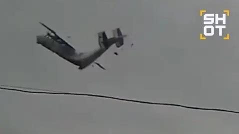 Разломило пополам: появилось видео падения Ан-22 в Ивановской области
