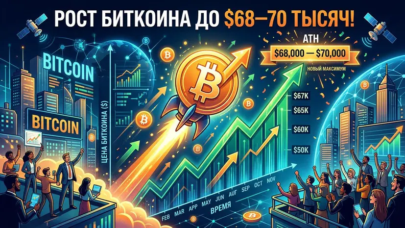 Специалист Комаленков допустил рост биткоина до $68—70 тысяч