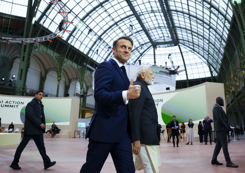 Эммануэль Макрон и Нарендра Моди