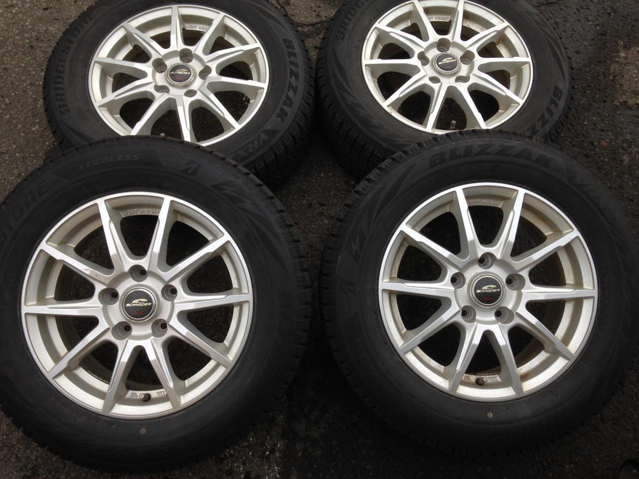 Комплект шин BRIDGESTONE BLIZZAK VRX2 + диски A-TECH SCHNEIDER SLC