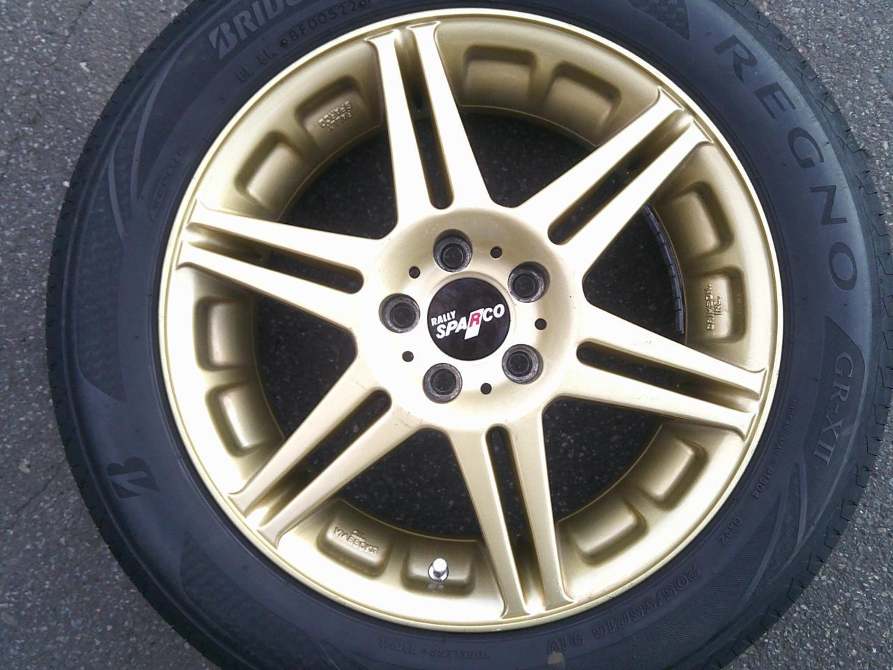 Комплект шин BRIDGESTONE REGNO GR-XⅡ + диски CRIMSON RACING SPARCO RALLY SPARCO