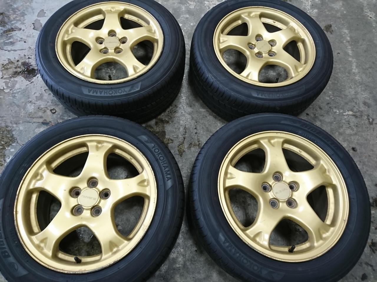 Комплект шин YOKOHAMA Blueatrh AE01 + штатные диски Subaru Impreza GC8