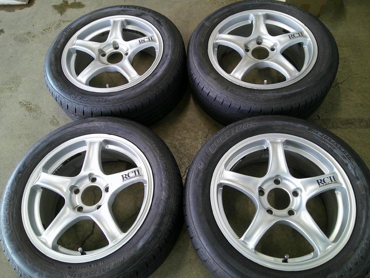 Комплект шин YOKOHAMA ADVAN RCⅡ + диски BRIDGESTONE NEXTRY