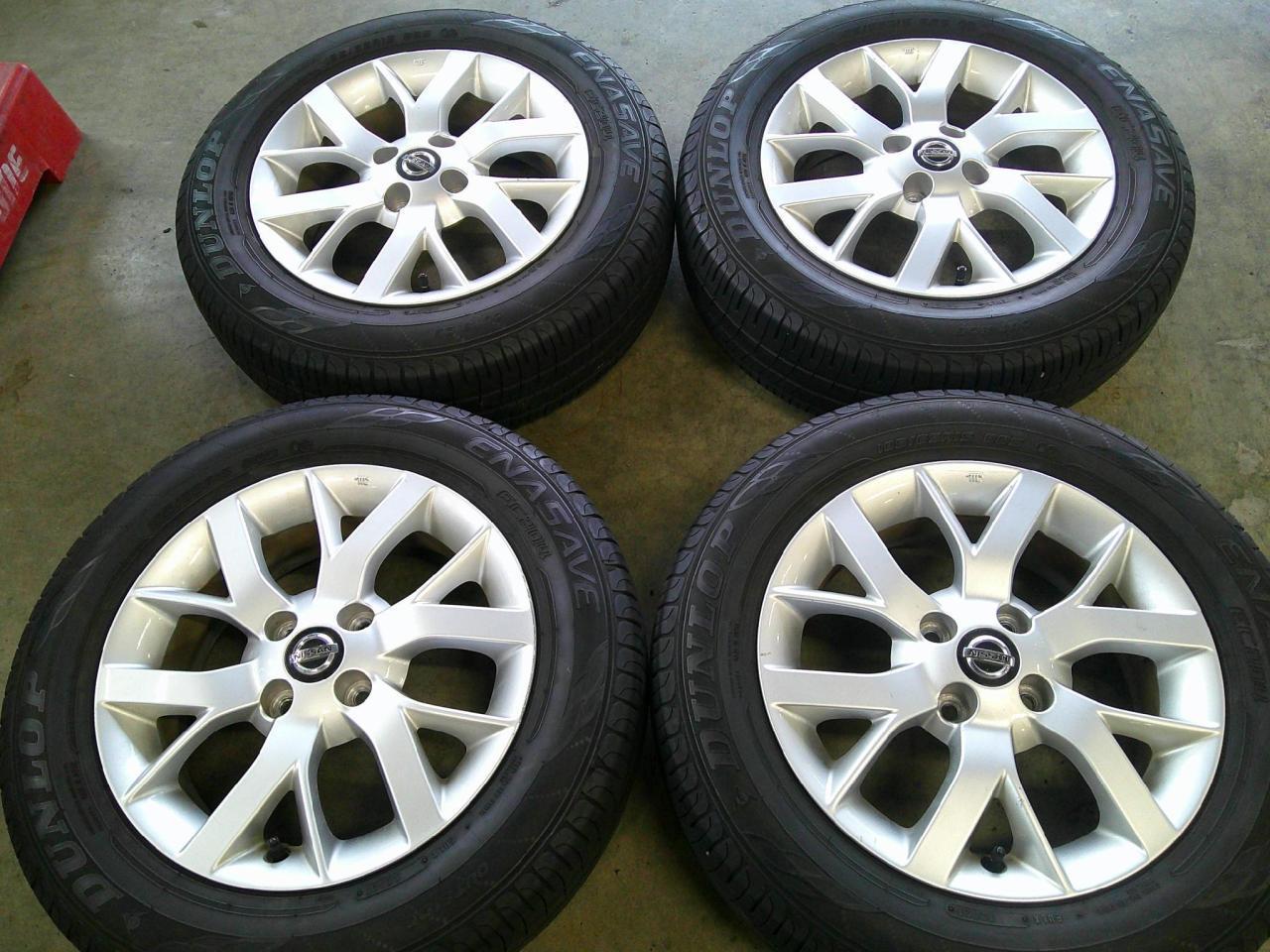 Комплект шин DUNLOP ENASAVE EC204 + штатные диски Nissan E12 Note e-power