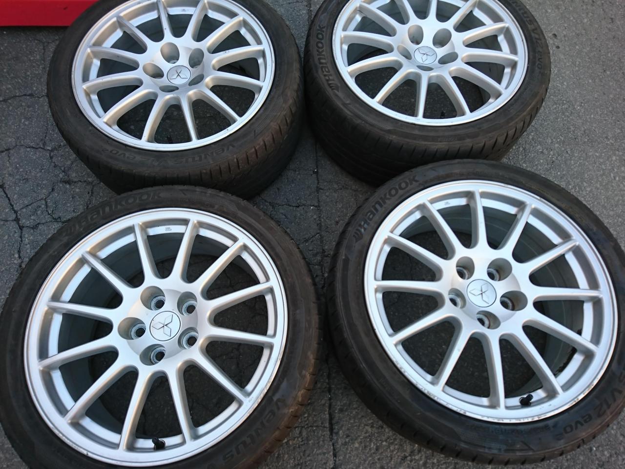 Комплект шин HANKOOK VENTUS V12 EVO2 + штатные диски Mitsubishi 10/CZ4A