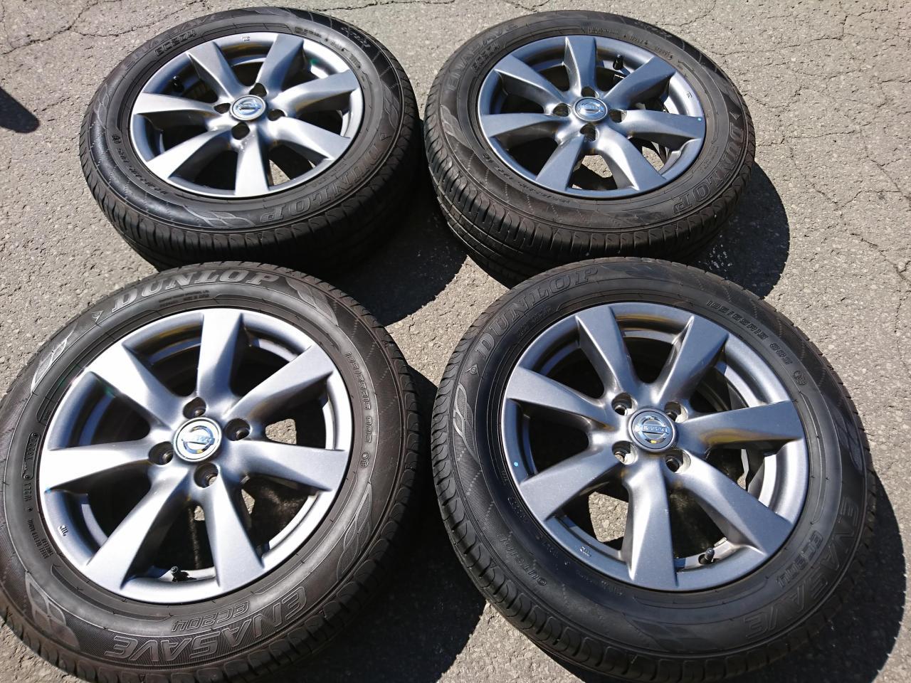 Комплект шин DUNLOP ENASAVE EC204 + штатные диски Nissan Note E12 чёрный