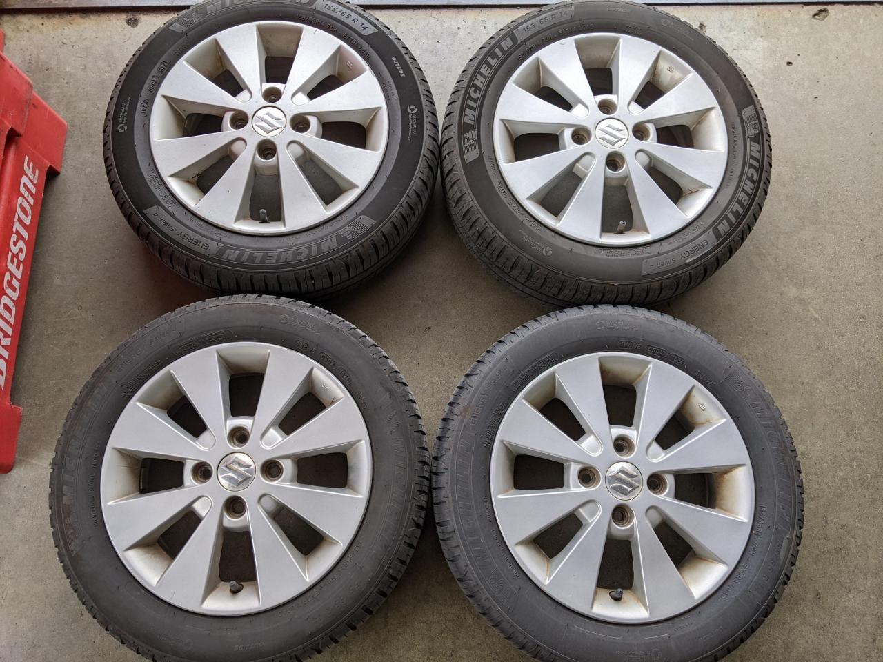 Комплект шин MICHELIN ENERGY SAVER4 + штатные диски Suzuki Wagon R