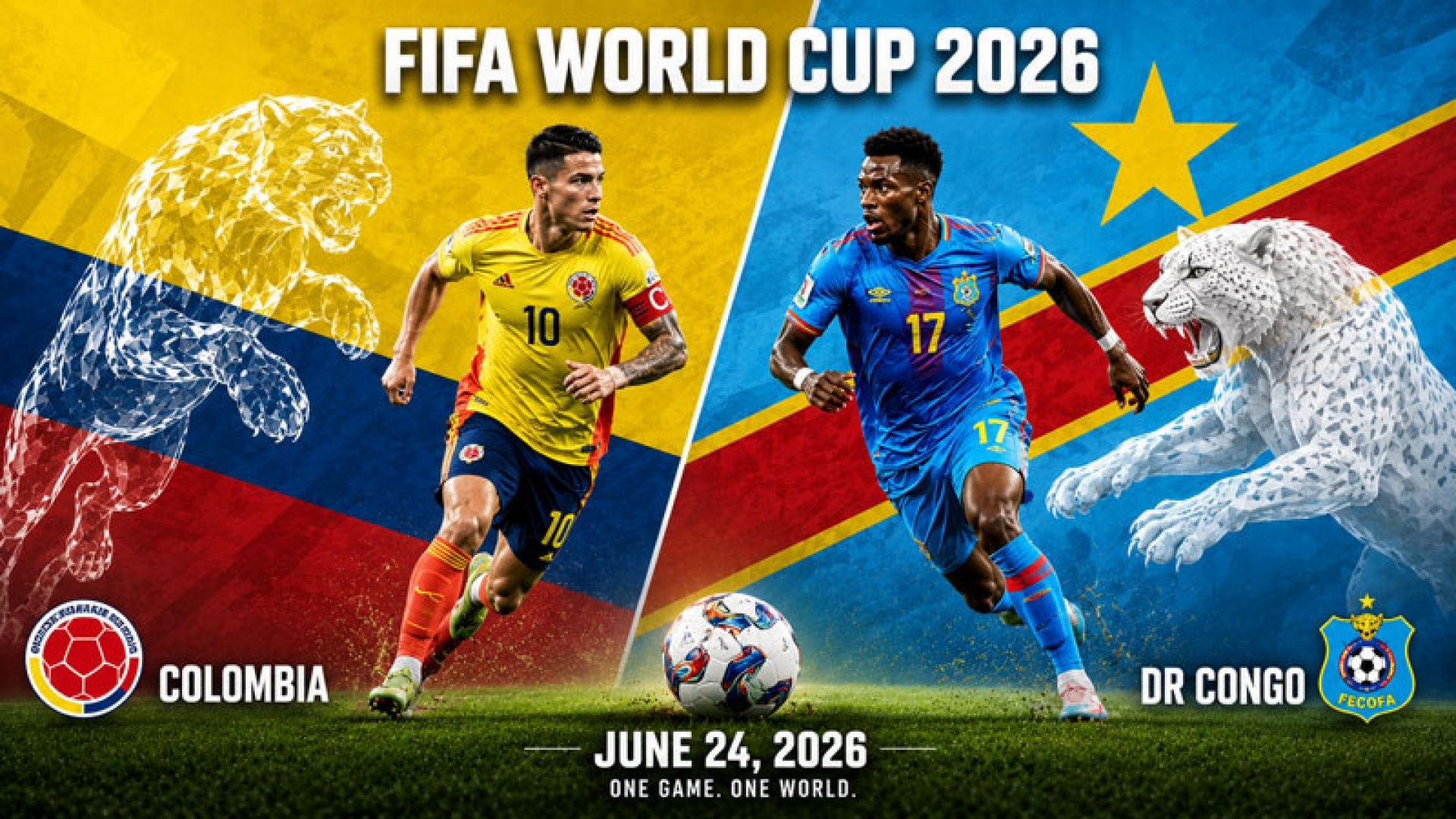 ⁣Футбол. Чемпионат мира 2026. Колумбия - ДР Конго 24.06.2026