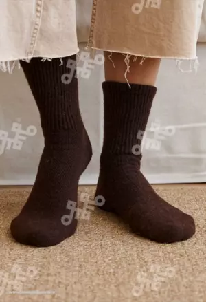 Носки из монгольской шерсти шоколадный