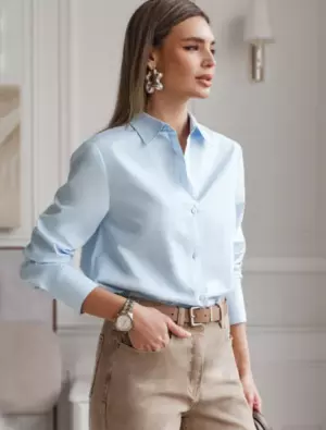 Блуза Vilatte D29.268 голубой