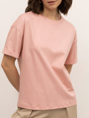 Трикотажная футболка со спущенным плечом B2786/nolim