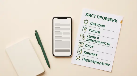 Страница онлайн-записи мастера: что проверить до публикации ссылки