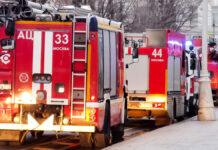 Ликвидация последствий пожара в особняке Сергея Елагина на Страстном бульваре