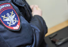 Демонстрация работы линейного отдела МВД России в аэропорту Внуково к 100-летию транспортной полиции