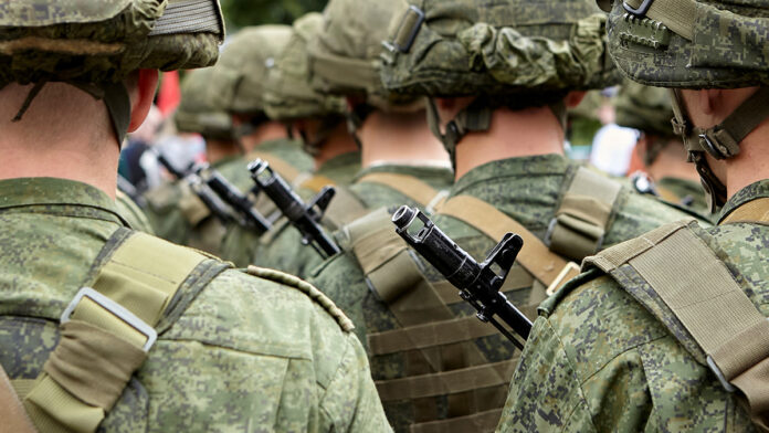 ArmyParade-AMarchOfSoldiersInUniformServicemen