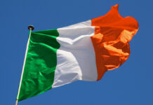 IrishFlagFlutteringInABriskBreezeAgainstABright