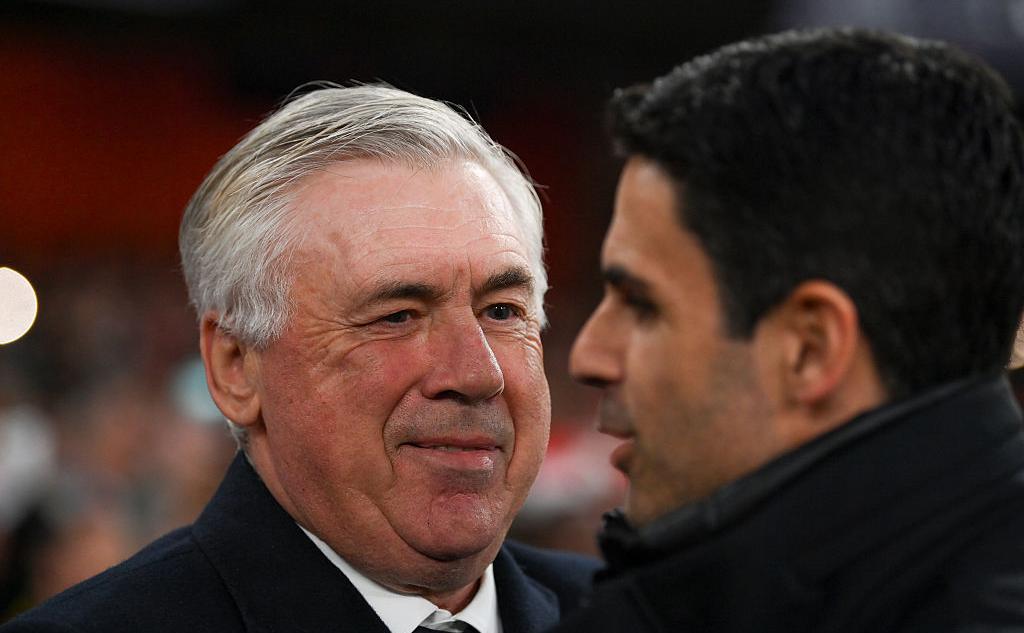 Карло Анчелотти и Микель Артета (Justin Setterfield / Getty Images)