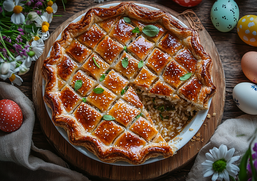 Беру рис и консервы — на выходе обалденный пасхальный пирог за полчаса!