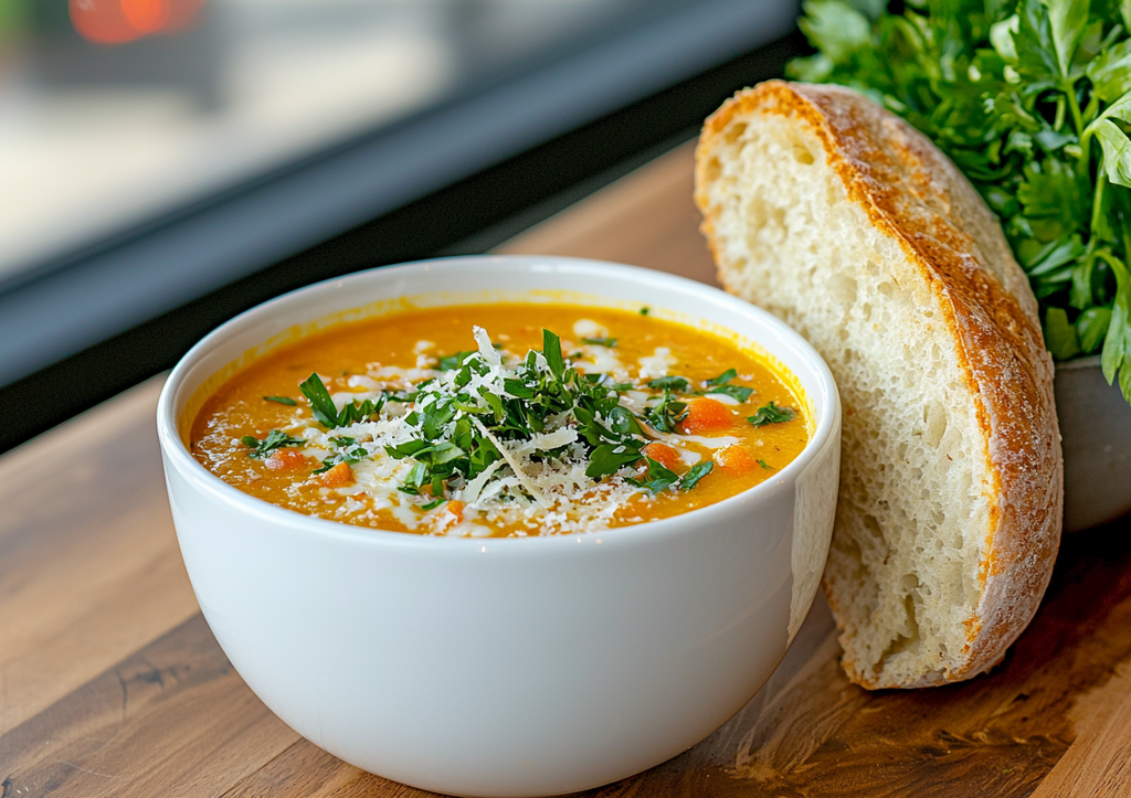 Супчик из красной чечевицы и пармезана! Полезный обед быстро