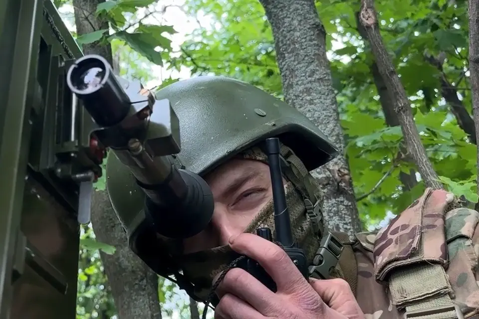 Боевая работа расчета РЛС разведки Соболятник