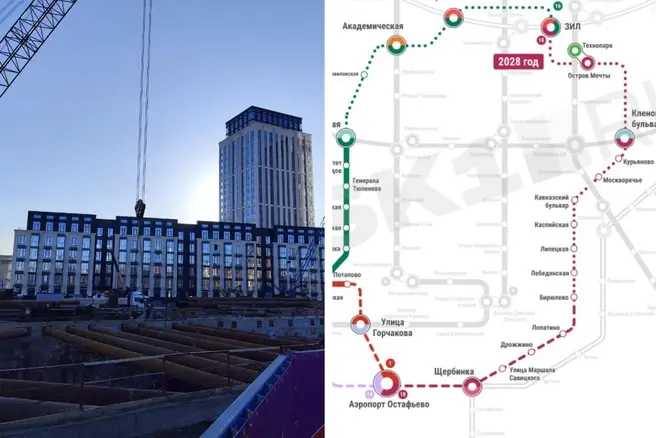Участок от ЗИЛ в Курьяново откроют в 2028 году, до Бирюлево — в 2030-м. До 2035 года построят участок за МКАД | Источник: Игорь Мещанев / MSK1.RU, Мария Романова / Городские медиа