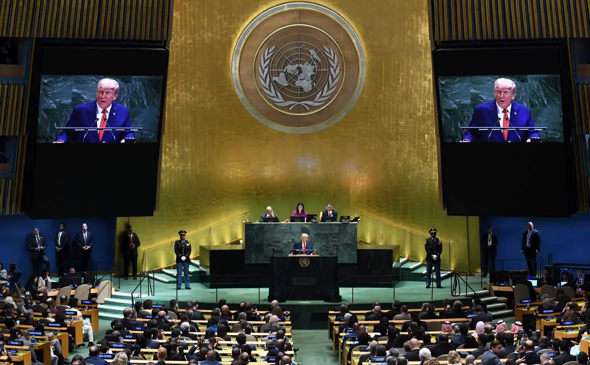 Выступление президента США Дональда Трампа на заседании Генассамблеи ООН (Li Rui / Xinhua / Global Look Press)