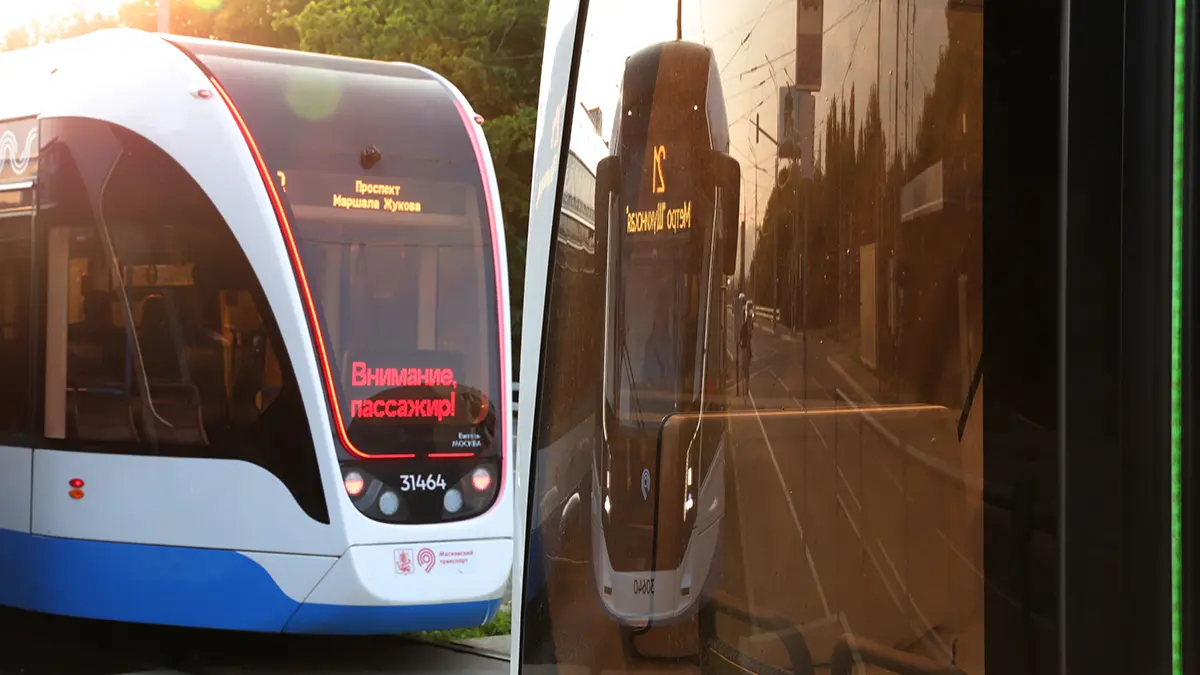 Собянин запустил движение маршрута № 90 на трамвайной линии без контактной сети