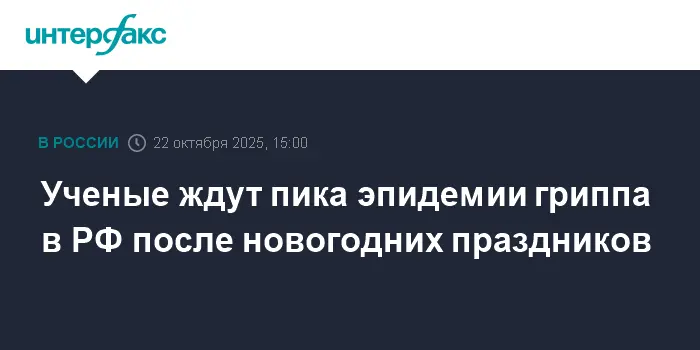 НИИ гриппа им.Смородинцева прогнозирует пик гриппа A и B в РФ после праздников-0