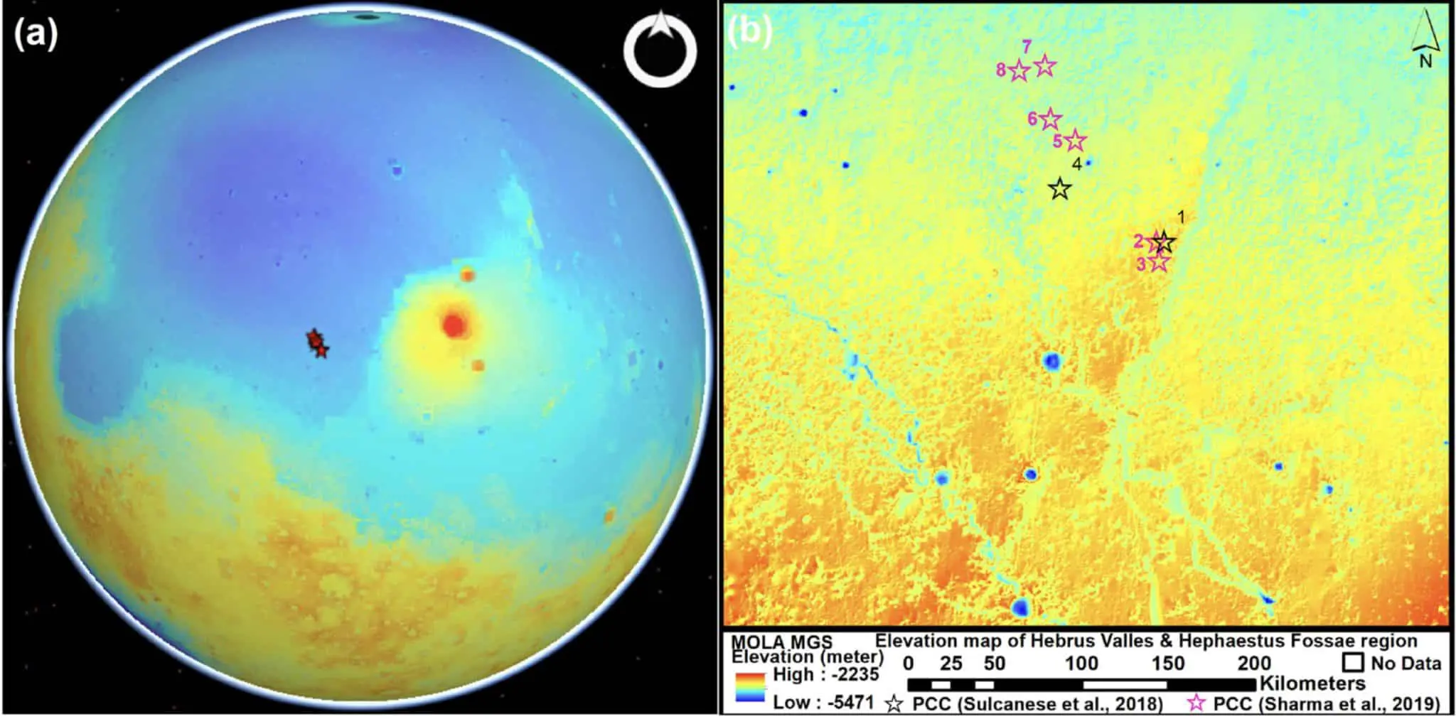 NASA нашло восемь возможных карстовых пещер на Марсе с помощью данных орбитеров-0