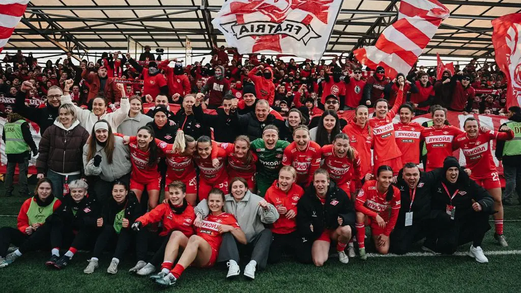 ЖФК «Спартак» сыграл вничью с ЦСКА и впервые стал чемпионом России