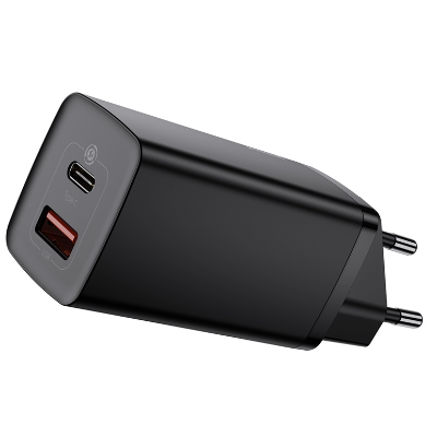 Адаптер Baseus GaN2 Lite USB+Type-C 65W Black
