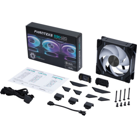 Вентилятор для корпуса Phanteks D30 DRGB PWM Black_1