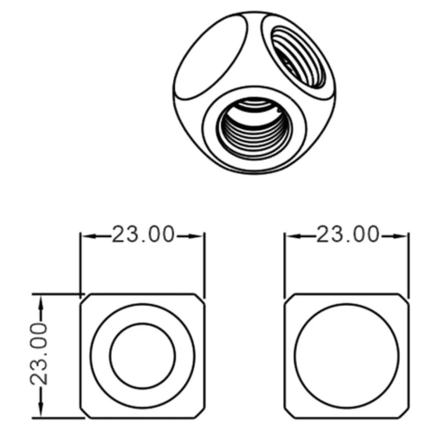 Разветвитель для СЖО Bykski B-TE3-X Silver (C10-0379)_0