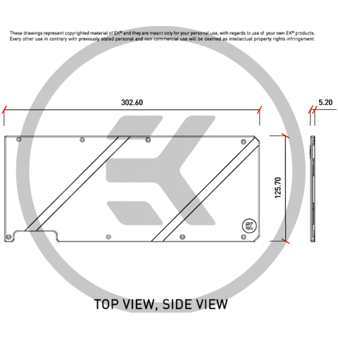 Бэкплейт для водоблока СЖО EKWB EK-Quantum Vector FTW3 RTX 3080/3090 Backplate Black (3831109833001)_1
