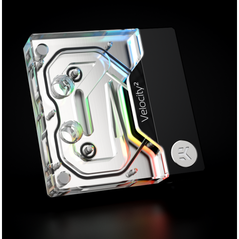 Водоблок для СЖО EKWB EK-Quantum Velocity D-RGB - 1700 Nickel + Plexi (3831109857663)_1