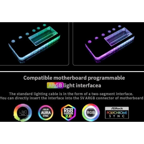 Резервуар с помпой для СЖО Barrow DC17-SDB 240 Black (BA3246)_3