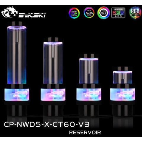 Резервуар с помпой для СЖО Bykski CP-NWD5-X-CT60-V3 100MM Black (C8-0173)_1