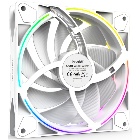 Вентилятор для корпуса Be Quiet Light Wings White 140mm High-speed PWM, 3 шт._2