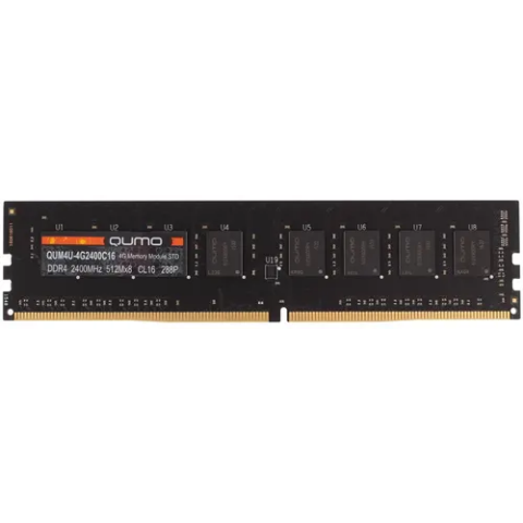 Оперативная память 4Gb DDR4 2400MHz QUMO (QUM4U-4G2400C16)