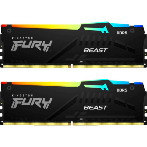 Оперативная память 32Gb DDR5 5200MHz Kingston Fury Beast RGB (KF552C40BBAK2-32) (2x16Gb KIT)_0