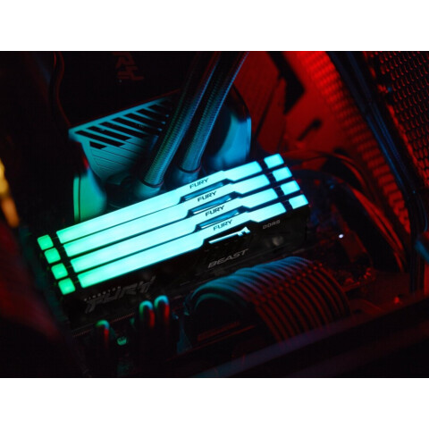 Оперативная память 32Gb DDR5 5200MHz Kingston Fury Beast RGB (KF552C40BBAK2-32) (2x16Gb KIT)_3