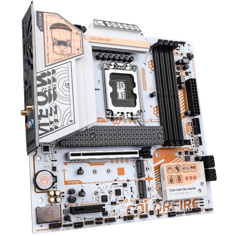 Материнская плата Colorful COLORFIRE B760M-MEOW WIFI D5 ORANGE_0