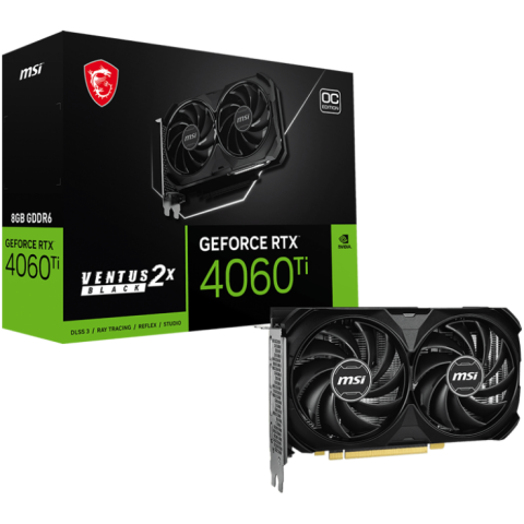 Видеокарта NVIDIA GeForce RTX 4060 Ti MSI OC 8Gb (RTX 4060 Ti 8G VENTUS 2X BLACK E1 OC)_3