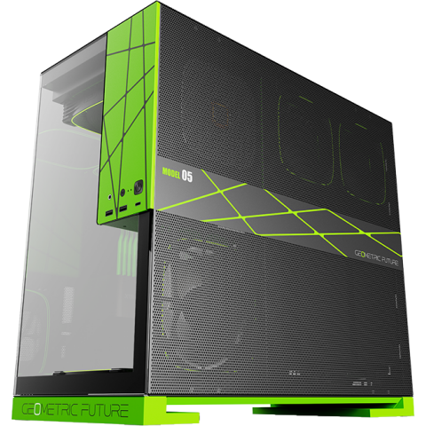 Корпус Geometric Future Model 5 Black/Green_0