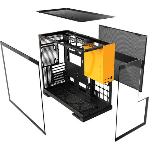 Корпус Geometric Future Model 5 Black/Yellow_1