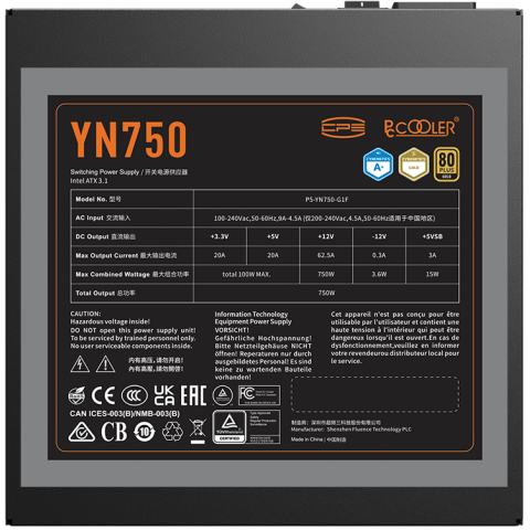 Блок питания 750W PCcooler P5-YN750-G1F_2
